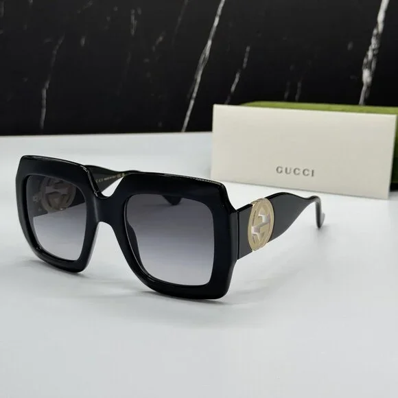 NEW GUCCI GG1022S 001 BLACK WOMEN SUNGLASSES - Picture 2 of 14
